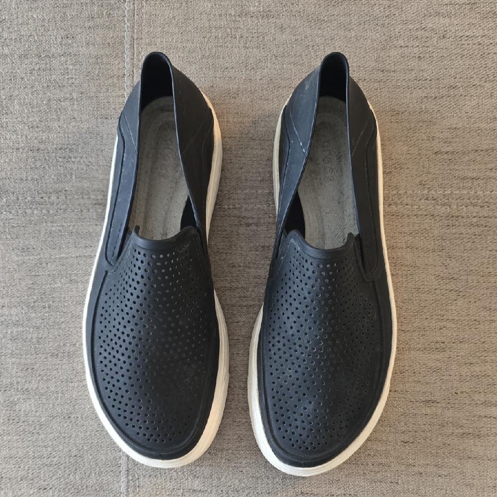 Crocs Black Citilane Roka Slip-On Sneakers Boat Shoe Sz 9